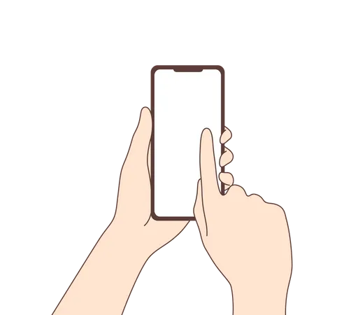 Écran de smartphone vide  Illustration