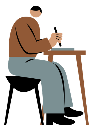 Écrire un journal  Illustration