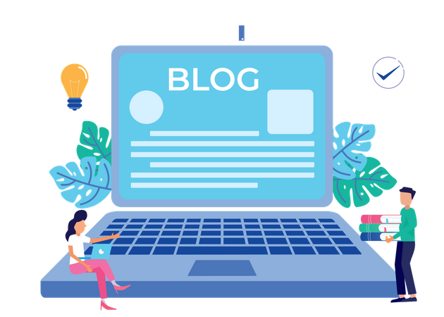 Écriture de blog  Illustration