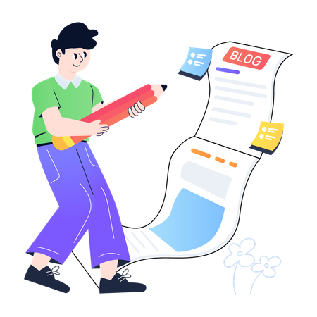 Écriture de blog  Illustration
