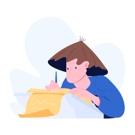 Écriture de moine  Illustration
