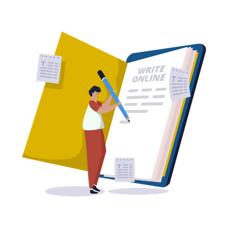 Écriture virtuelle  Illustration