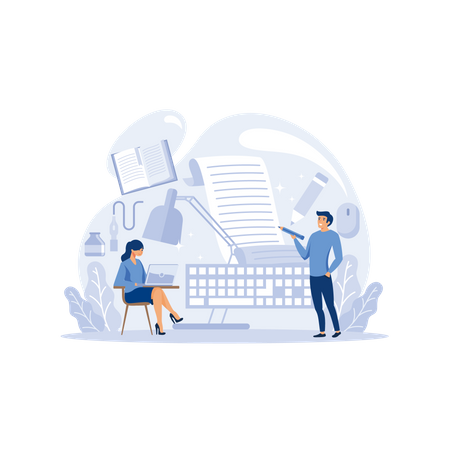 Écrivain professionnel  Illustration