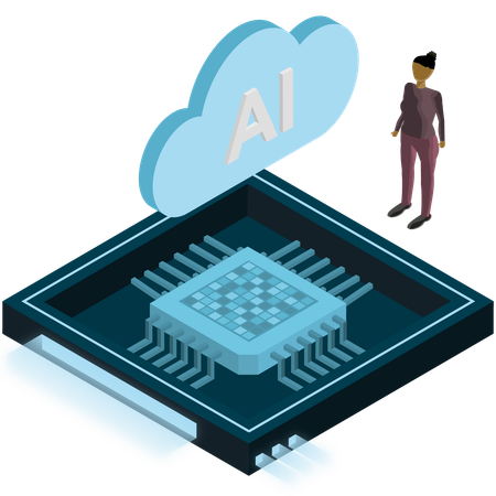 Edge Computing Chip  Illustration