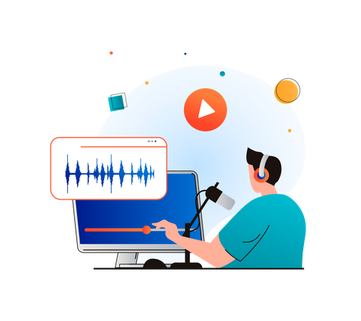 Edição de podcast  Illustration