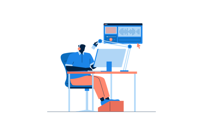 Edição de podcast  Illustration