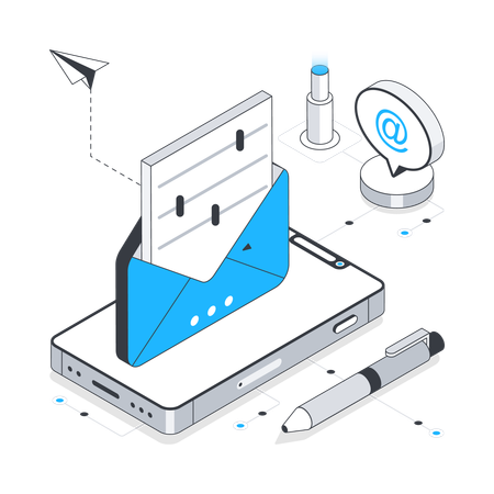 Edición de correo electrónico  Ilustración