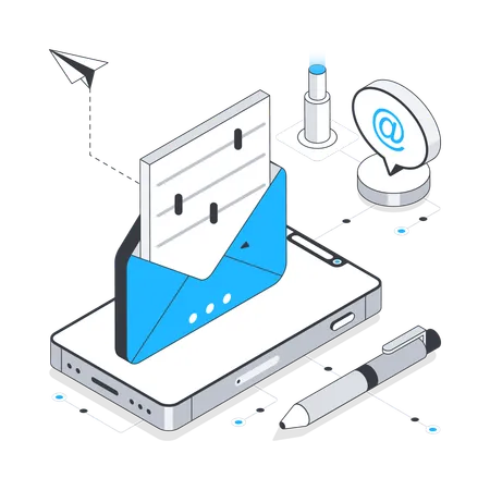 Edición de correo electrónico  Ilustración