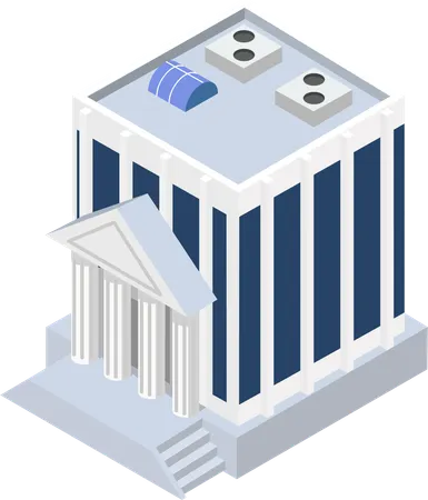 Edificio del banco  Ilustración