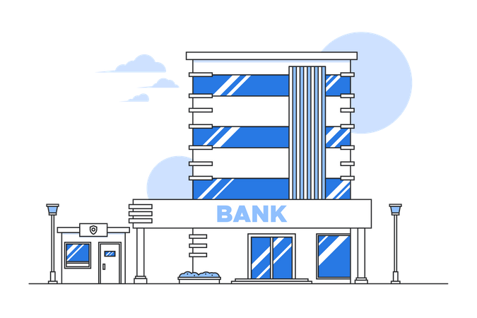 Prédio do banco  Ilustração