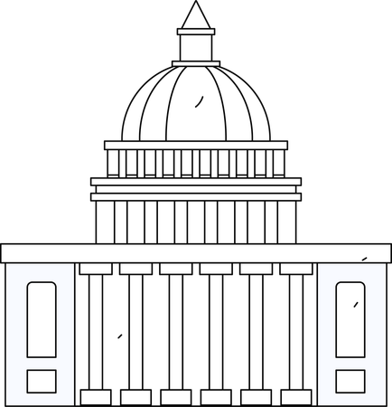 Edificio blanco  Ilustración