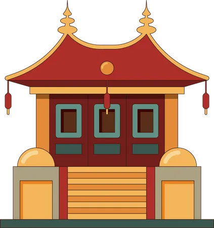 Edifício Cultural Chinês  Ilustração