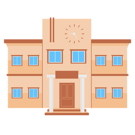 Edificio de escuela primaria  Ilustración