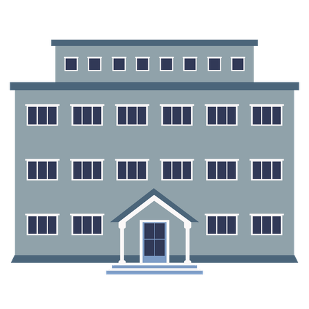 Edificio de escuela primaria  Ilustración