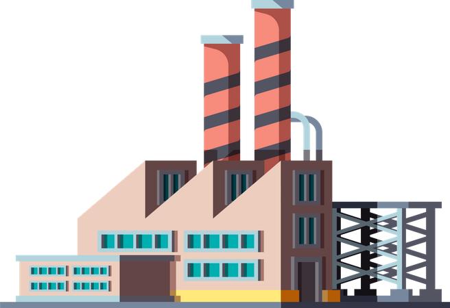 Edificio de fábrica  Ilustración