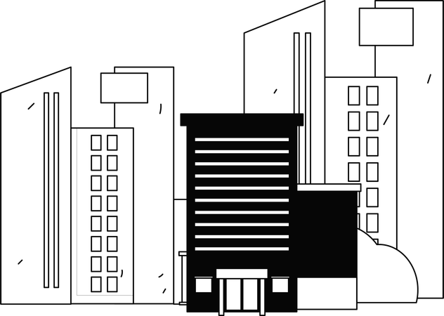 Edificio alto  Ilustración