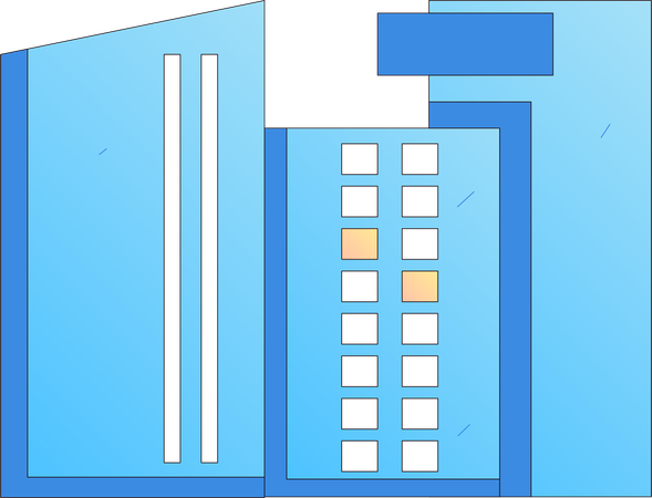 Edificio de oficinas  Ilustración