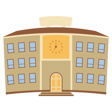 Edificio escolar  Ilustración