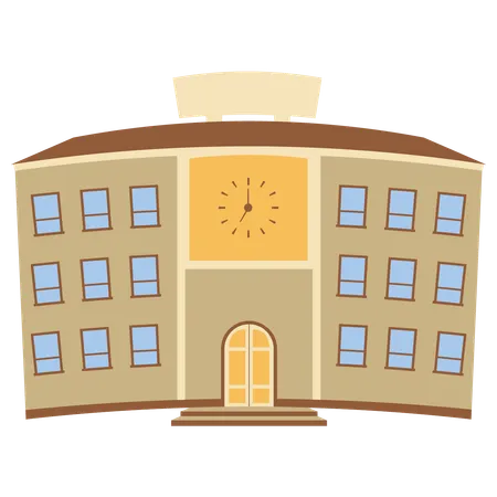 Edificio escolar  Ilustración