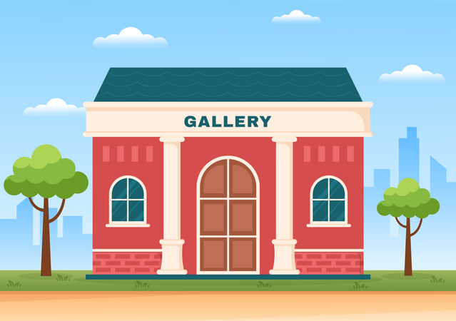 Edifício da galeria de arte  Ilustração