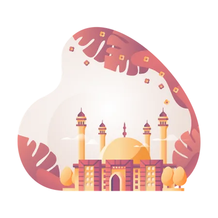 Edificio de la mezquita  Ilustración