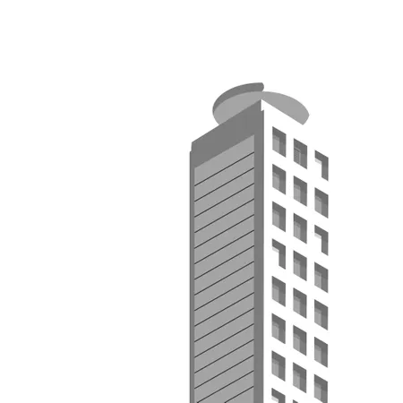 Edifícios isométricos Arranha-céu, paisagem urbana, cena urbana. construção isométrica  Ilustração