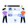 illustration web users