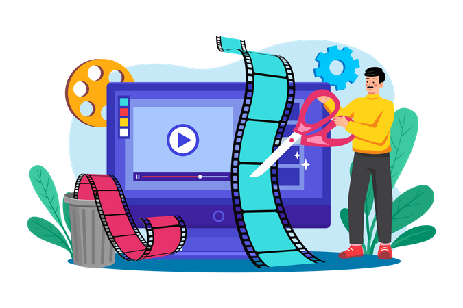 Editor de video  Ilustración