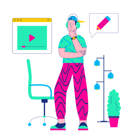 Editor de video  Ilustración