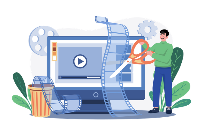 Editor de video  Ilustración
