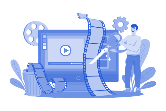 Editor de video  Ilustración