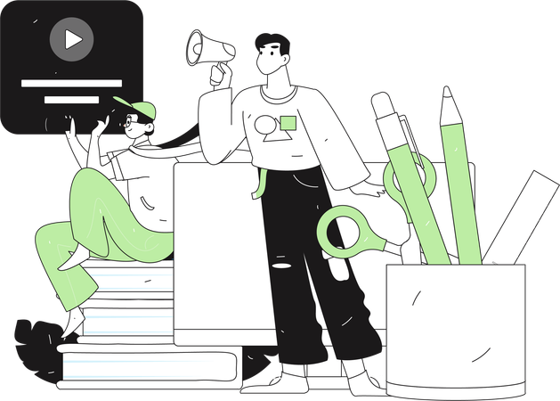 Meta de educação  Ilustração