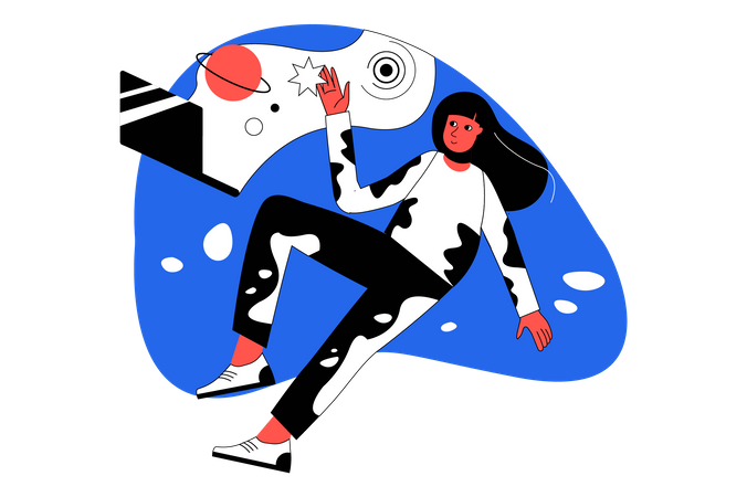 Educação espacial  Ilustração