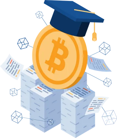 Educación bitcoin  Ilustración