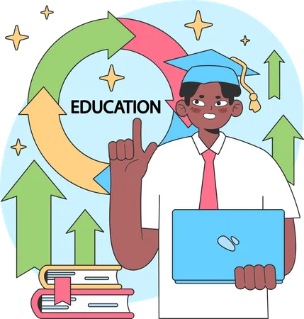 Educación de negocios  Ilustración