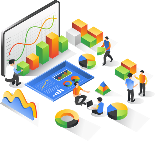 Educación en análisis de datos.  Ilustración