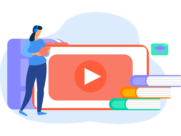 Educación en línea  Illustration
