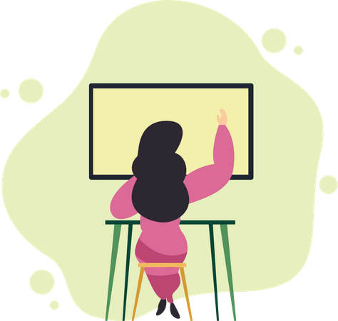 Educación en línea  Ilustración