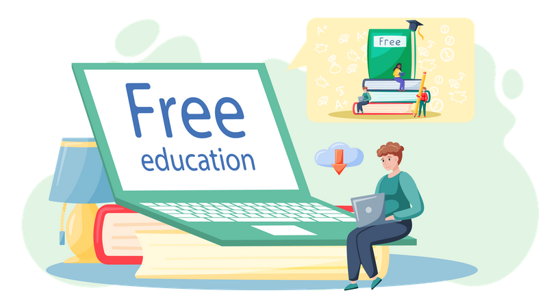 Educación gratis  Ilustración