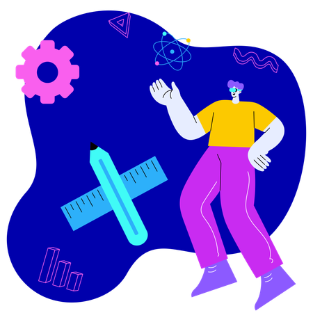 Educación virtual  Ilustración