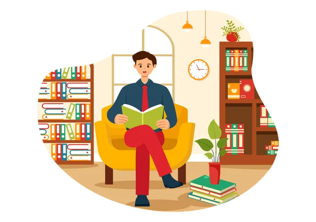 Education And Knowledge Books Vector Illustration Featuring People Studying Or Reading Books For Learning In A Flat Style Cartoon Background Illustration