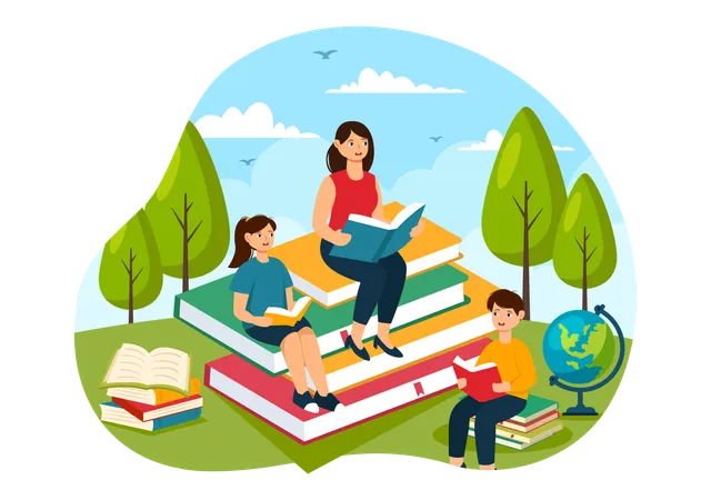 Education and Books  Illustration