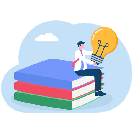 Education and knowledge to encourage career success  Illustration