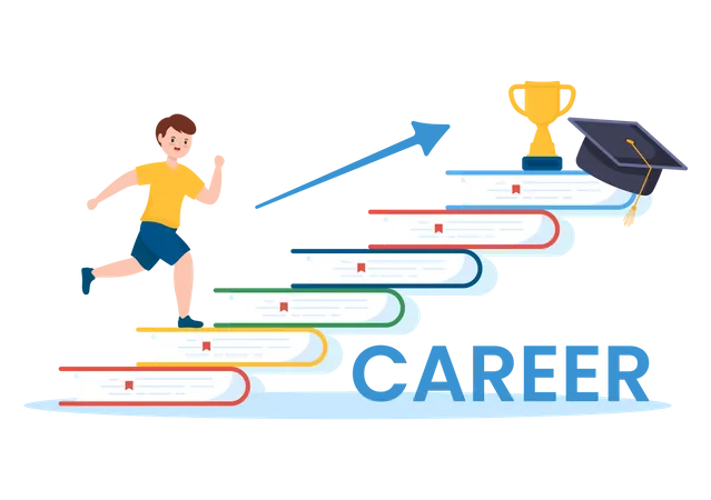 Education Career growth  Illustration