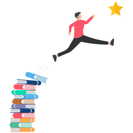 Education challenge to develop new skill  イラスト
