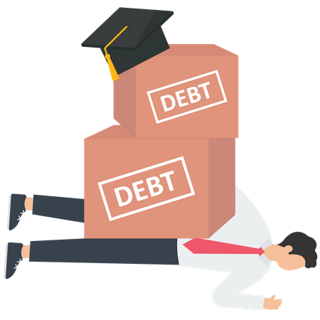 Education Debt Burden  イラスト