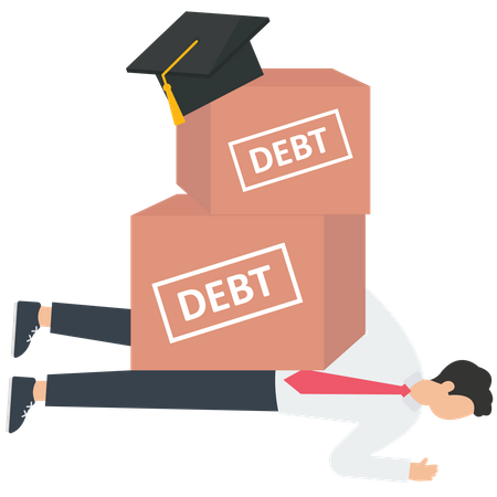 Education Debt Burden  Illustration