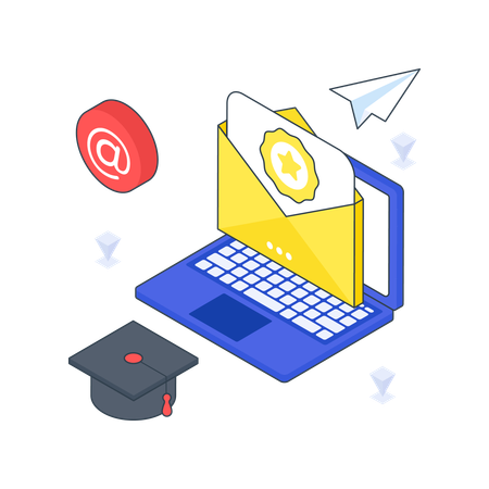 Education Email  Illustration