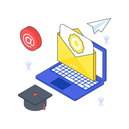 Education Email  Illustration