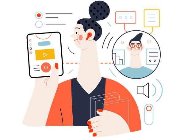 Éducation en ligne  Illustration